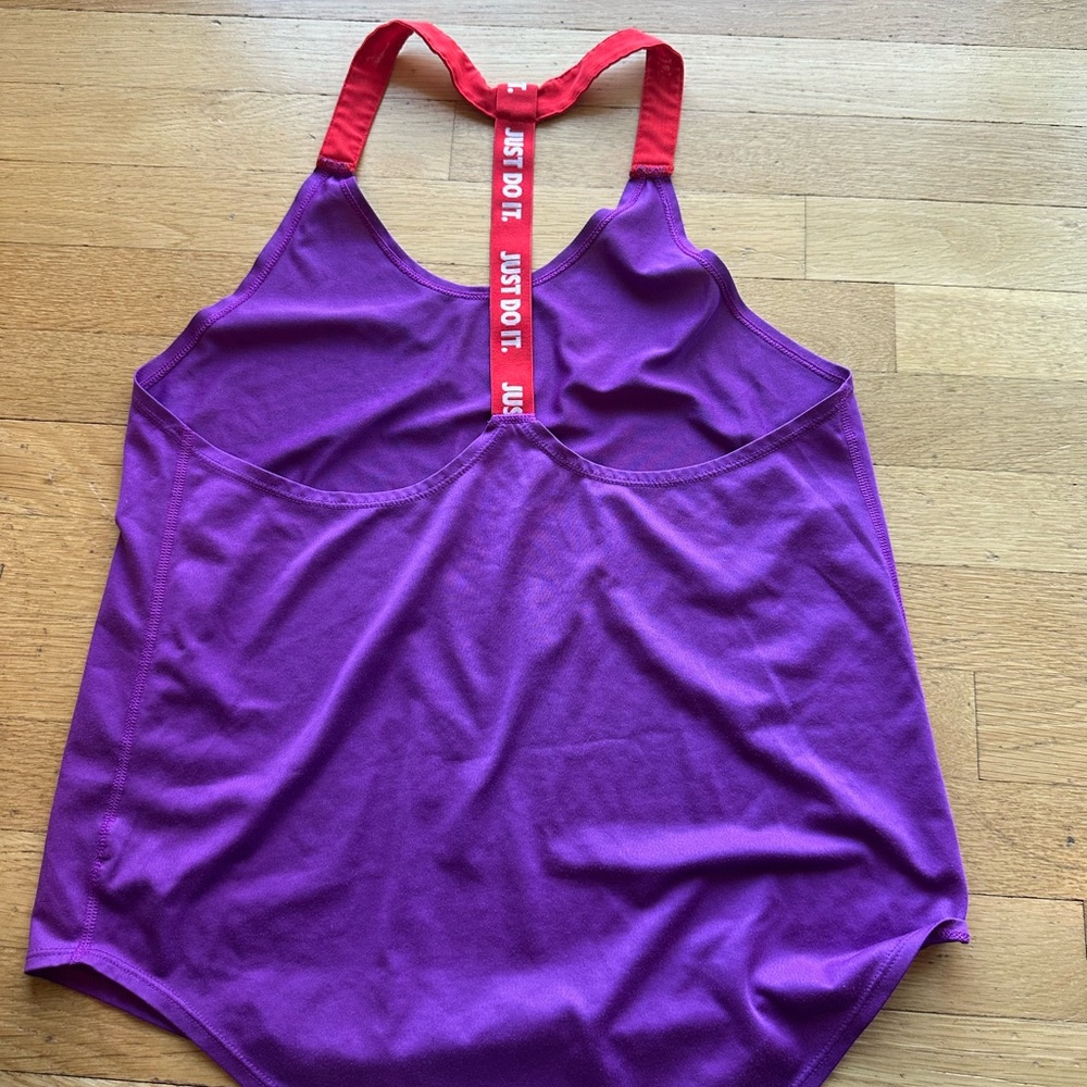 Nike Purple Tank Top with Red Straps